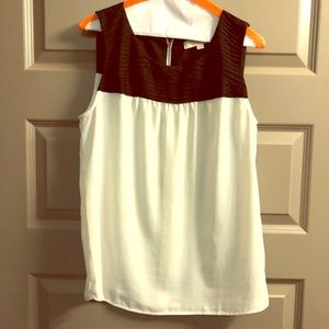 Black and white Loft blouse